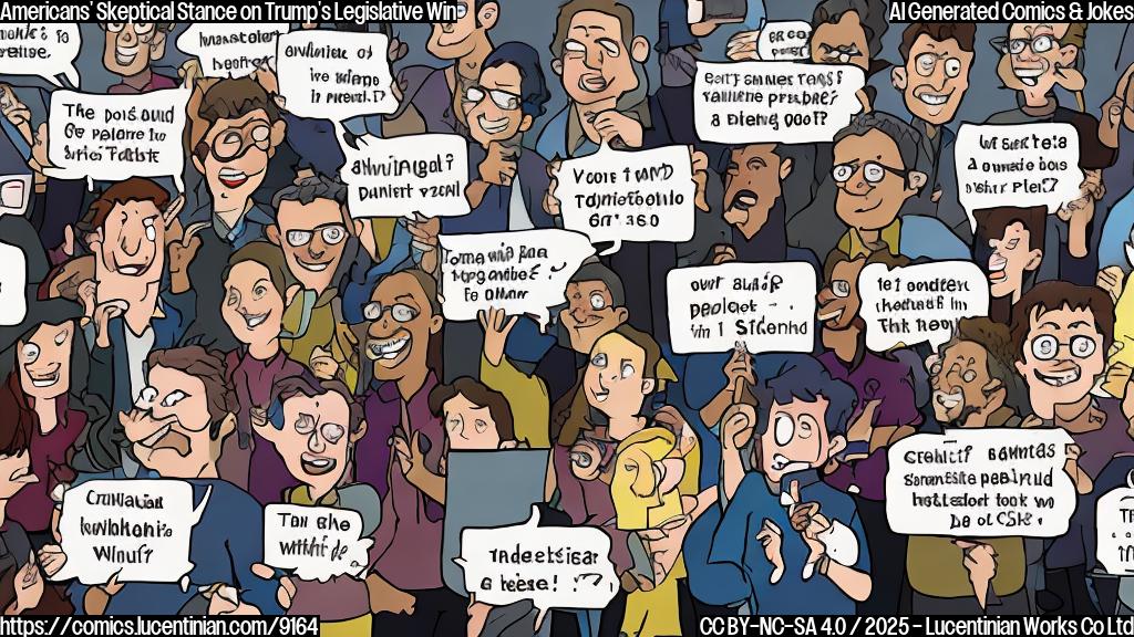 a cartoon of a divided group of people with a single person in front holding a smartphone with a tweet on the screen, and the rest are looking skeptical with one hand covering their mouth