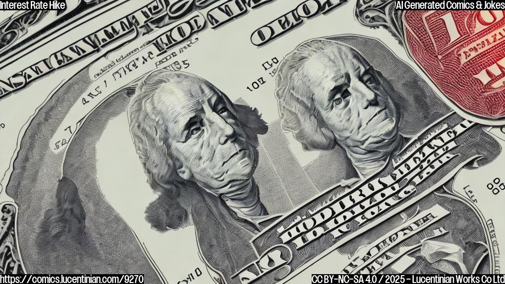 Cartoon image of a sad looking dollar bill walking away from a stern looking chair with a gavel. The background is a plain light blue.