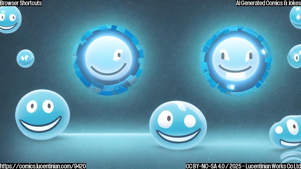 A simple cartoon image of a light blue computer browser window with a smiling face on the screen. In the address bar, a star icon is highlighted. The background is a plain light green.