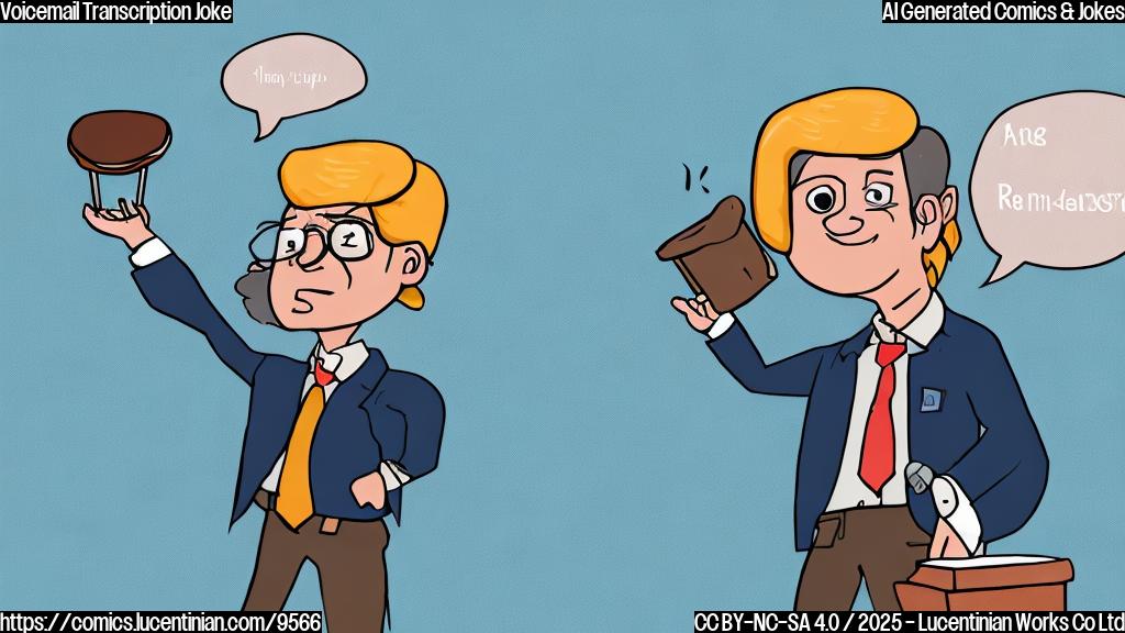A cartoon-style smartphone wearing a tiny judge's wig and holding a gavel, with colorful speech bubbles showing text transcriptions floating around it, all against a plain light blue background.