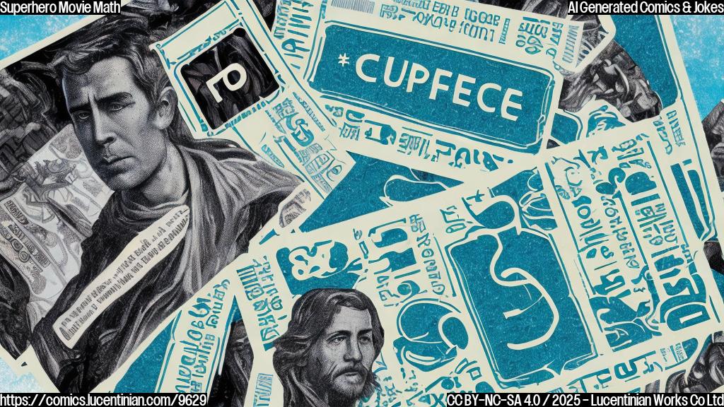 A cartoon style image with a plain light blue background. In the center is a stylized movie ticket with the words "Super Movie" printed on it in bold, black letters. Next to the ticket, slightly overlapping, are several stylized stacks of green cash, suggesting a large amount of money. Simple, clean lines and bright colors.