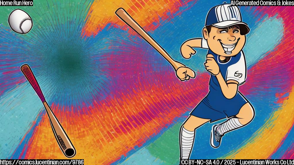 Colorful cartoon style image of a sound wave with a baseball bat hitting a softball, with loudspeakers on either side, one of them having a puzzled expression while the other has a confident smile.